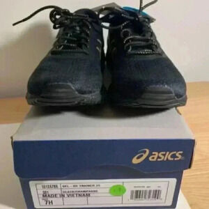 ASICS Men's Black & Champagne Gold Athletic Shoes